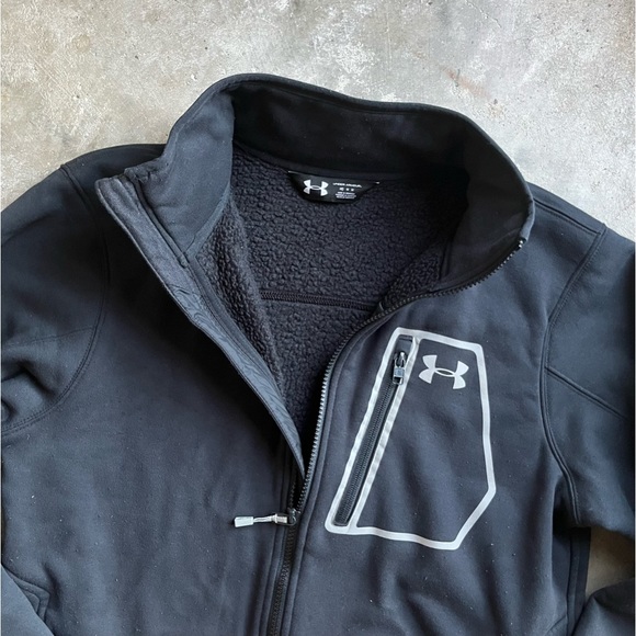 Under Armour Other - Under Amour Size Medium Storm 1 Black full zip Mens Jacket Fleece